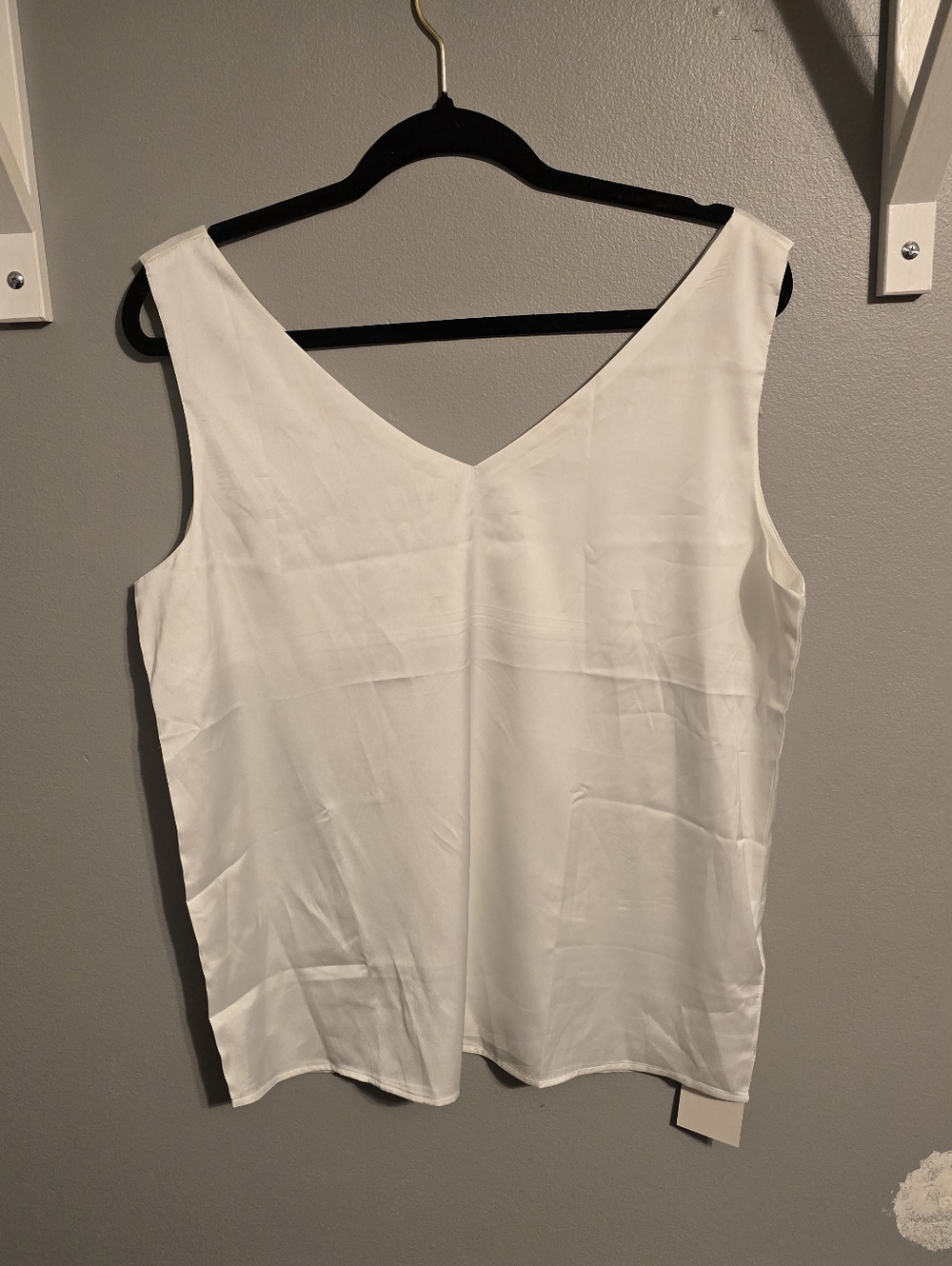 Sleeveless V-Neck White Camisole
